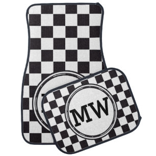 Racing Car Pattern + your monogram & color Mat