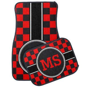 Racing Car Pattern + your monogram & color Mat
