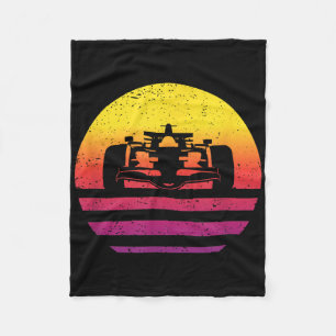 Racing Car Retro Style Vintage Fleece Blanket