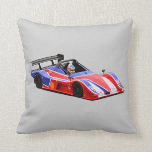 racing car throw pillow