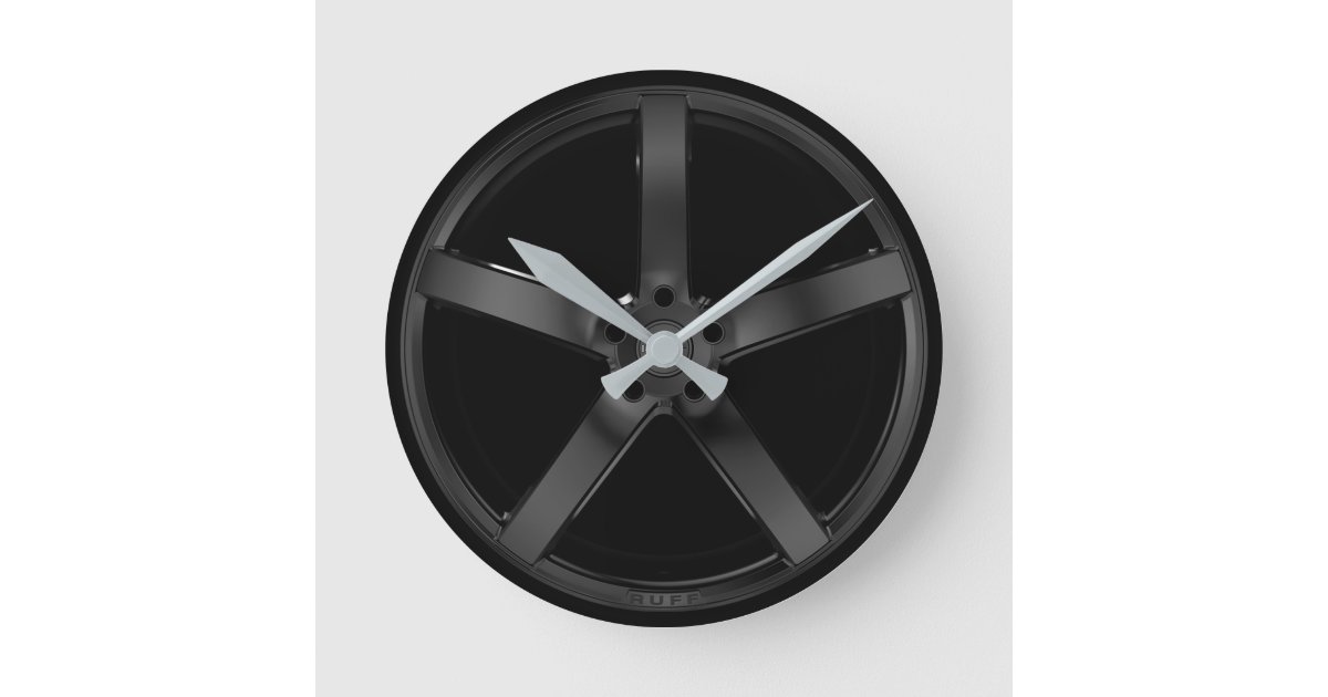 Racing Car Wheel Rim Gran Turismo Movie GT7 Round Clock | Zazzle