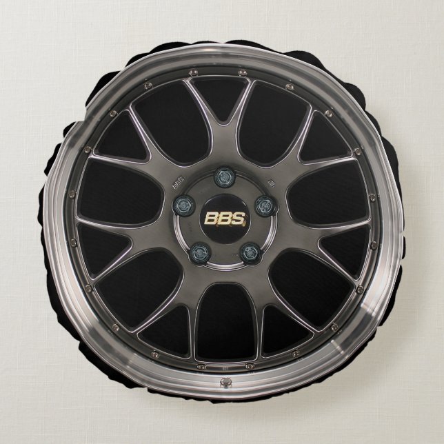 Racing Car Wheel Rim Gran Turismo Movie GT7 Round Pillow (Front)
