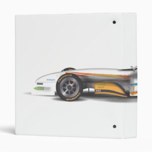 Racing Car White Binder