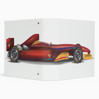 Racing Car White Binder