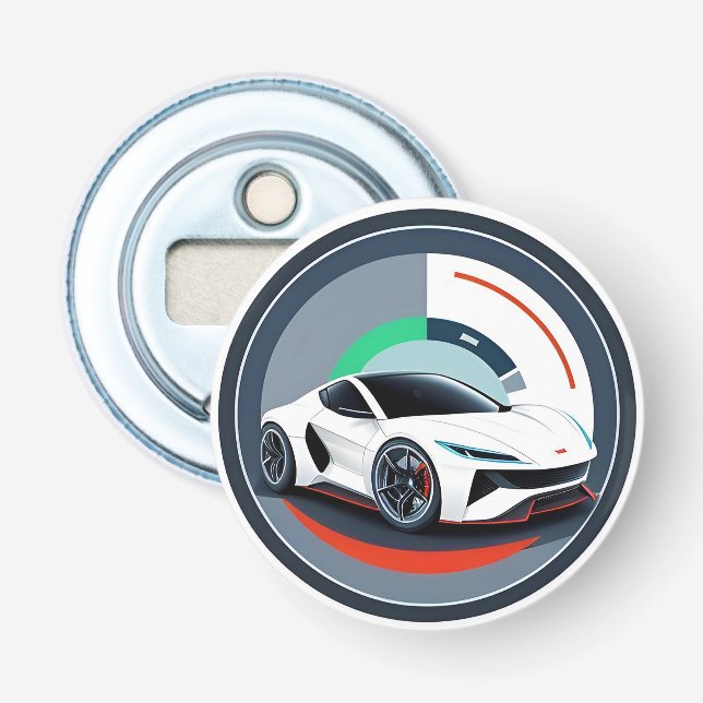 Racing Car with Dynamic Design Bottle Opener (Front)