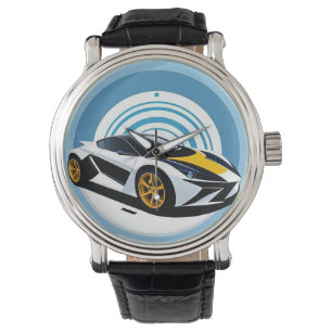 Racing Car with Dynamic Design Watch