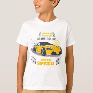 Racing Car Yellow T-Shirt