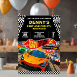 Racing Cars Birthday Party Invitation