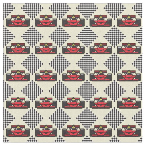 Racing Cars Design Fabric