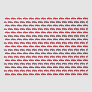 Racing Cars Race Retro Red Birthday Kids  Tissue Paper