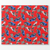 Racing Cars Wrapping Paper (Flat)