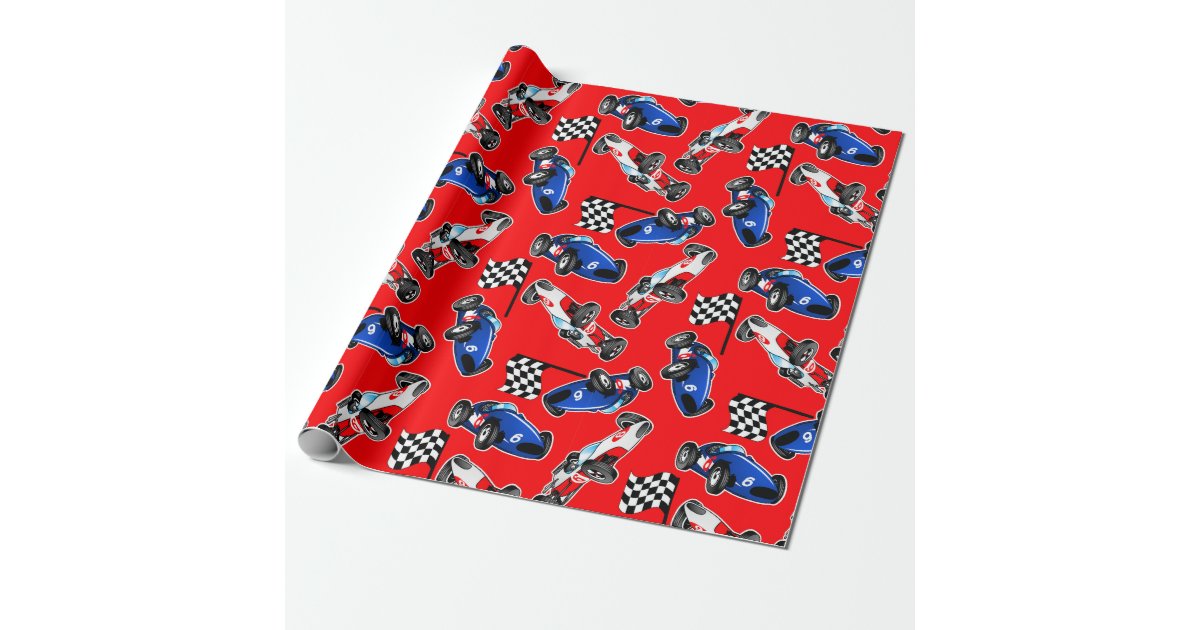 Racing Cars Wrapping Paper Zazzle