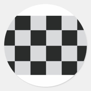 racing checker flag classic round sticker