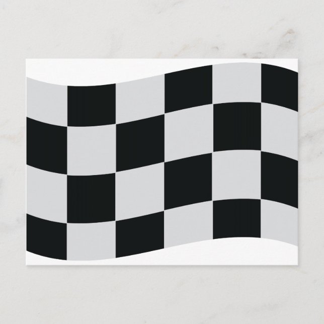racing checker flag postcard (Front)