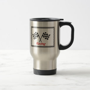 Racing Checkerboard Flags Commuter Mug