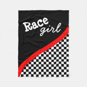 Racing Checkered Flag Fleece Blanet Blanket
