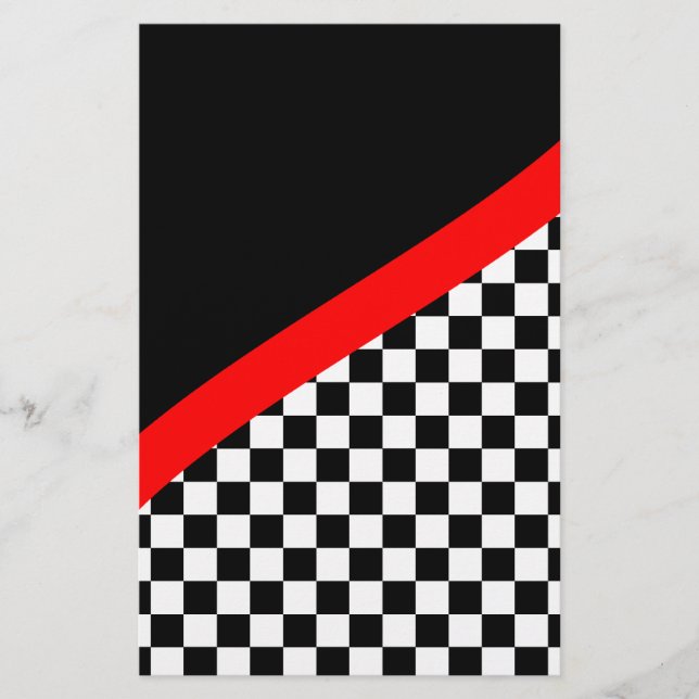 Racing Checkered Flag Scrapbook Paper (Front)