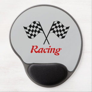 Racing Checkered Flags Gel Mouse Pad