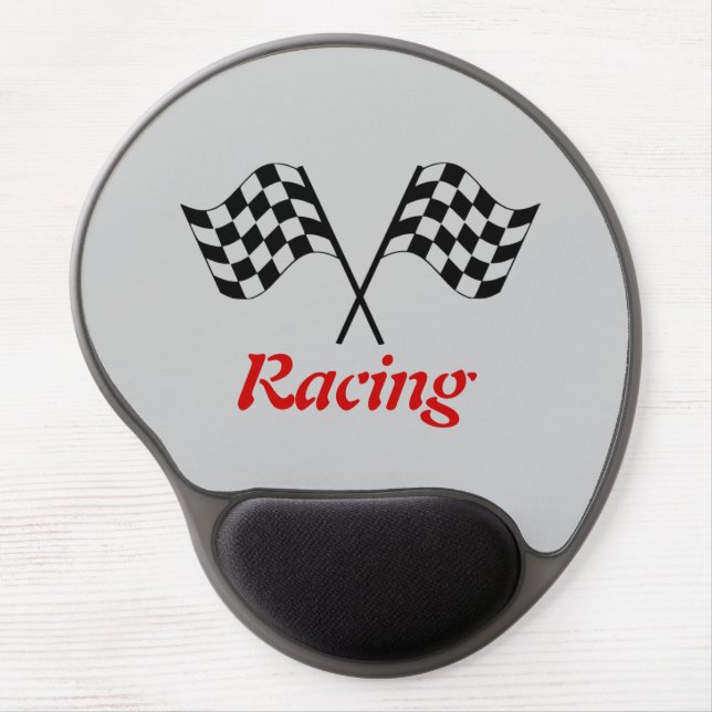 Racing Checkered Flags Gel Mouse Pad (Front)