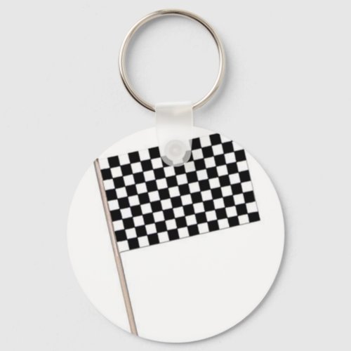 Racing Checkered Flags Keychain