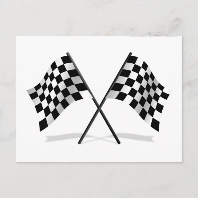 Racing Checkered Flags Postcard (Front)