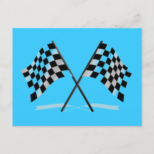 Racing Checkered Flags Postcard