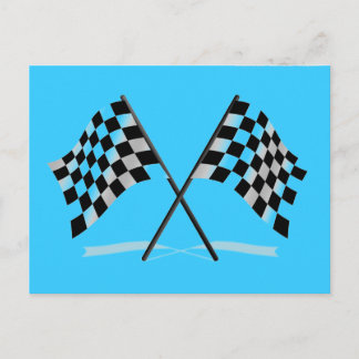 Racing Checkered Flags Postcard
