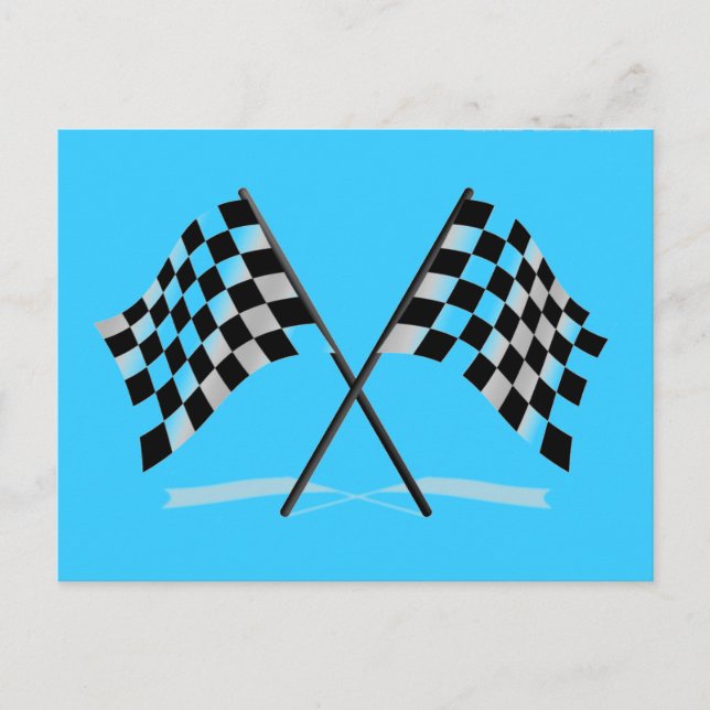 Racing Checkered Flags Postcard (Front)