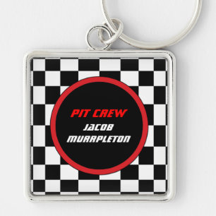 Racing Checkers Custom Keyring