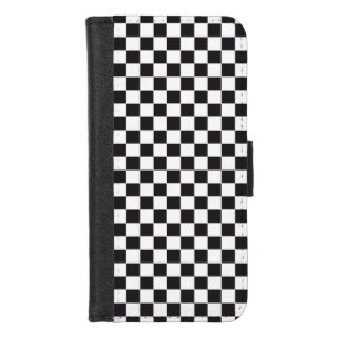 Racing / Chess Pattern - black iPhone 8/7 Wallet Case