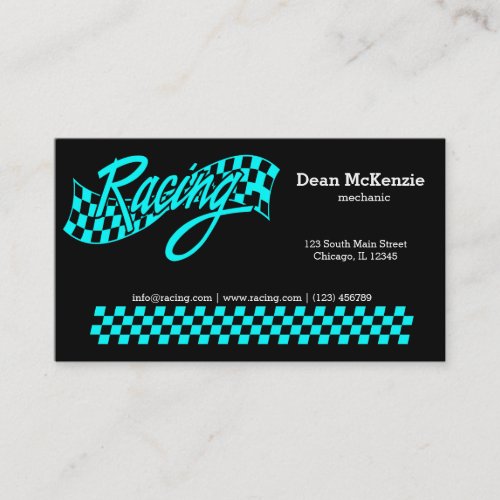 Racing choose your background color business card