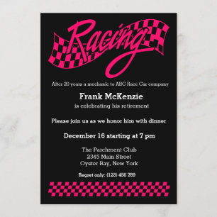 Racing, choose your background color invitation