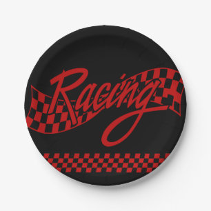 Racing, choose your background color paper plates