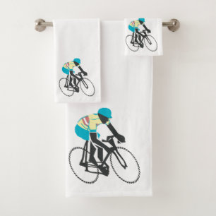Racing Cyclist #2 Bath Towel Set