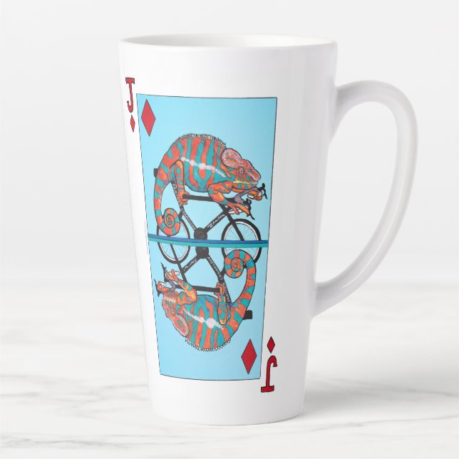 Racing Cyclist Large Latte Mug (Right)