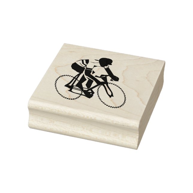 Racing Cyclist Rubber Stamp (Stamp)