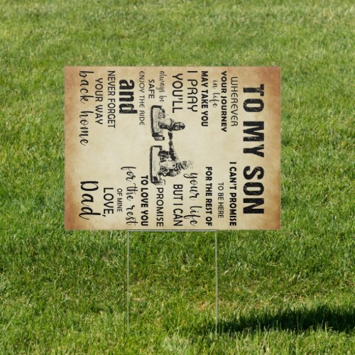 Racing Dad To My Son From Dad Gift Meaning Sign