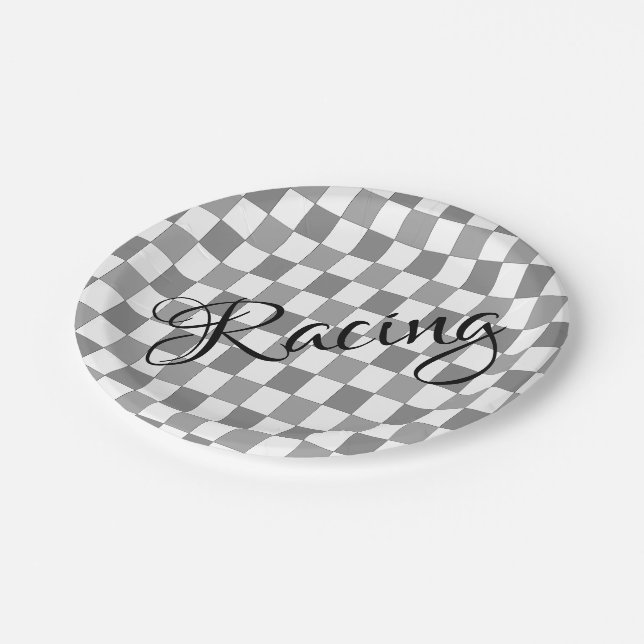 Racing Design Paper Plates (Angled)
