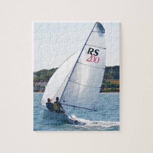 Racing Dinghy At Speed Jigsaw Puzzle