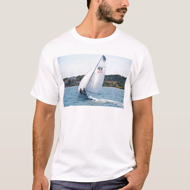 Racing Dinghy At Speed T-Shirt (Front)