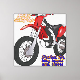 Racing Dirt Bike Art Canvas Print