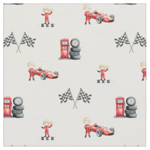 Racing f1 formula boy nursery fabric