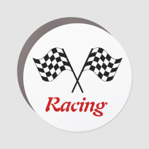 Racing Finish Flags  Car Magnet