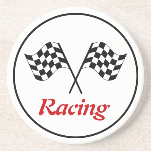 Racing Finish Flags  Coaster