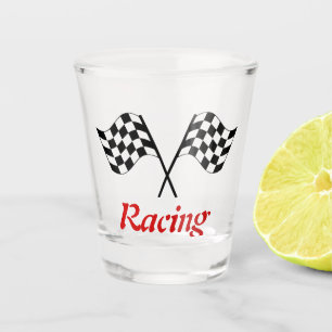 Racing Finish Flags Shot Glass