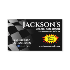 Racing Flag Auto Repair Business Card