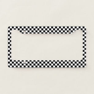 Racing Flag Checkered  License Plate Frame