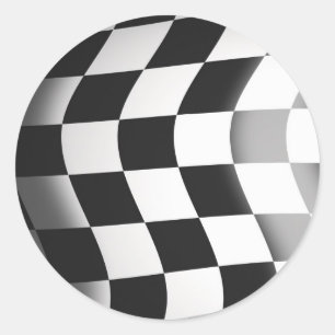 Racing Flag Classic Round Sticker