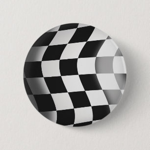 Racing Flag Pinback Button