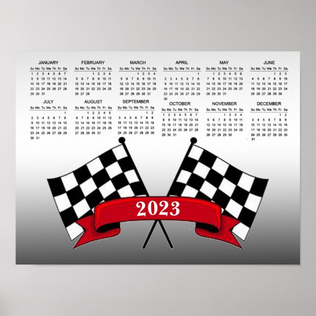 Racing Flags 2023 Calendar Poster